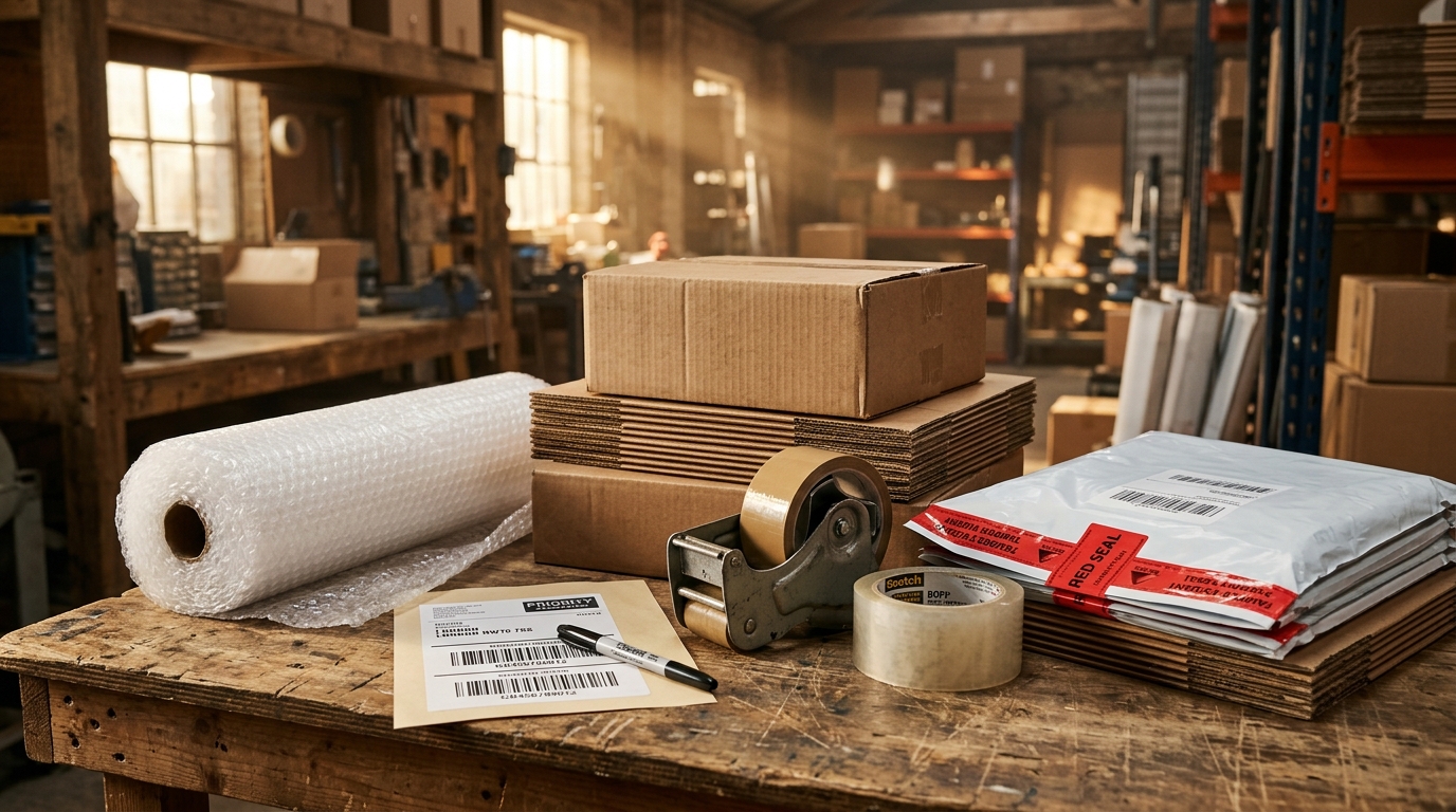 Fulfillment Center Packaging Workbench Setup